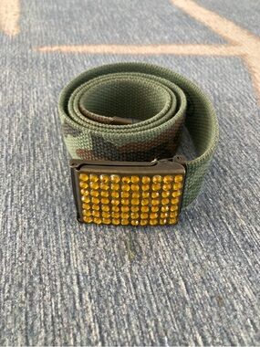 Vintage Camouflage Snap Belt